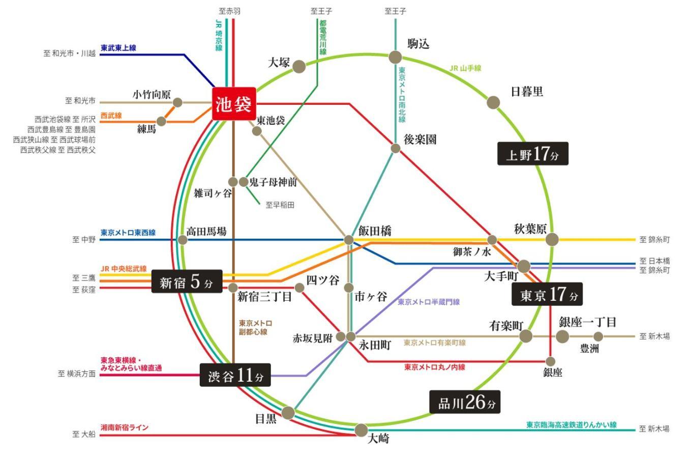 東京都Tokiwa 10 Building 6Min Walk From Ikebukuro Station Direct Access To The Airportアパートメント エクステリア 写真